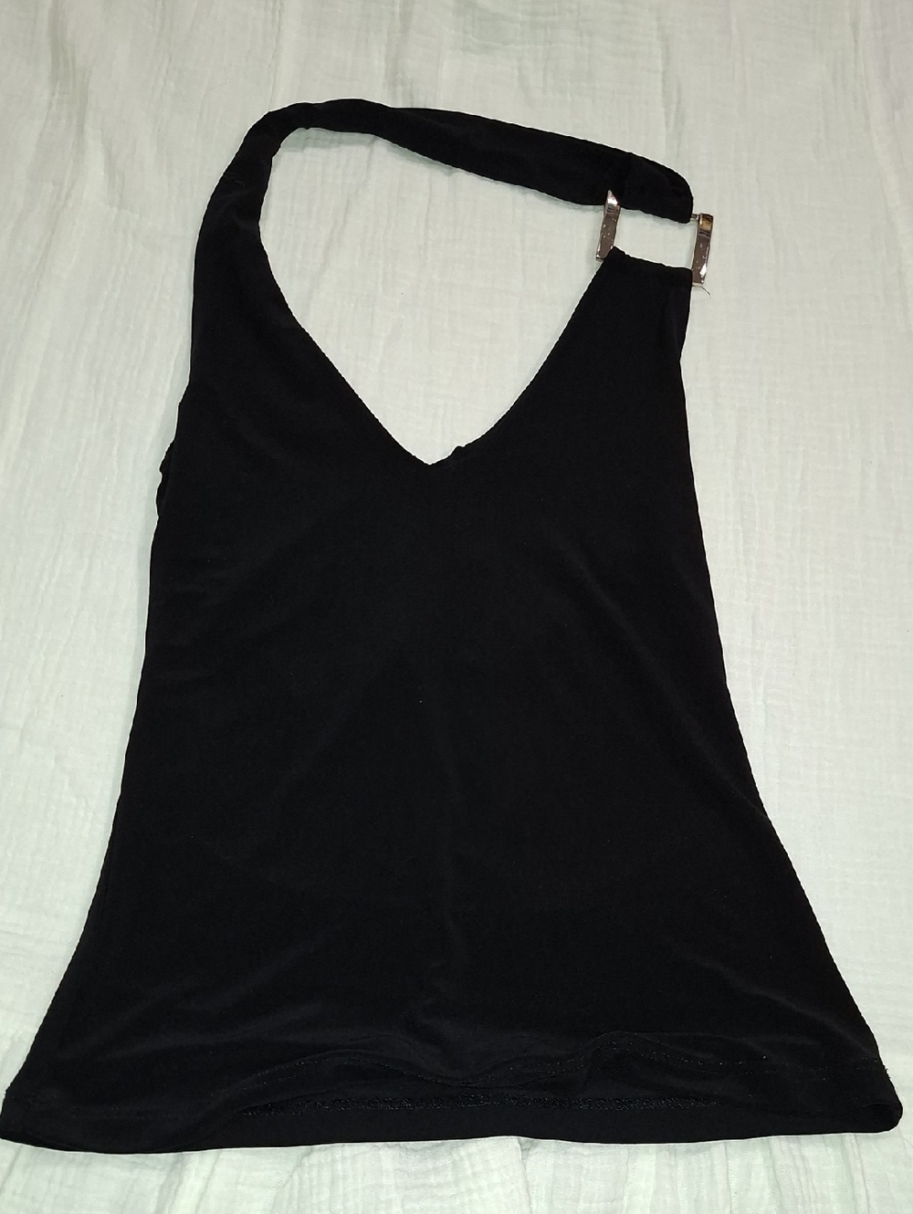 Women's Black Halter V-Neck Camisole